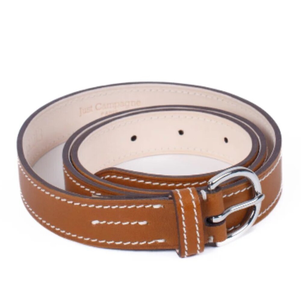 Just Campagne Paris Belt 25 Half Round Buckle Silver
